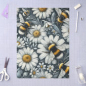 Papier Mousseline Bumble Bees & Daisy Floral Decoupage (Artisanat)