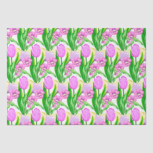 Papier Mousseline Bunch of Spring Flowers