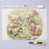 Papier Mousseline Bunnies dans le Patch de la Lettuce par Beatrix Po (Artisanat)