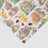 Papier Mousseline Bunnies Et Poussins De Pâques (Détail)