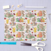 Papier Mousseline Bunnies Et Poussins De Pâques (Artisanat)