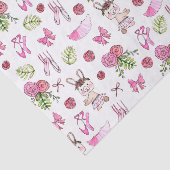 Papier Mousseline Bunny Ballerina en Aquarelle (Détail)