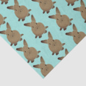 Papier Mousseline Bunny de Pâques turquoise et Brown (Détail)