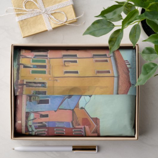 Papier Mousseline BURANO - Lagon vénitien Venise - Burano (Cadeau)