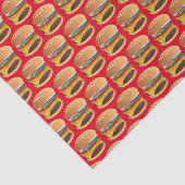 Papier Mousseline Burger motif au fromage carrelé (Détail)