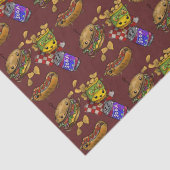 Papier Mousseline Burgers et chiens adorables (Détail)