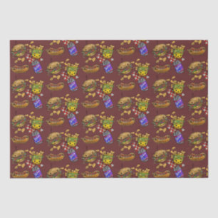 Papier Mousseline Burgers et chiens adorables
