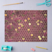 Papier Mousseline Burgundy Bee Series Design One (Artisanat)