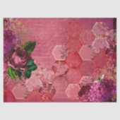 Papier Mousseline Burgundy Bee Series Design Quinze (Recto)