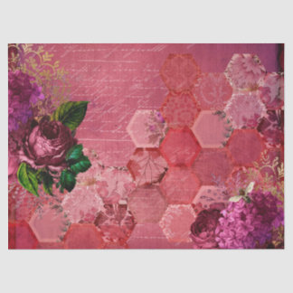 Papier Mousseline Burgundy Bee Series Design Quinze