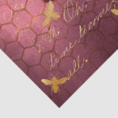 Papier Mousseline Burgundy Bee Series Design Two (Détail)