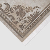 Papier Mousseline Burgundy Bronze Baroque Demask Patterned Design (Détail)
