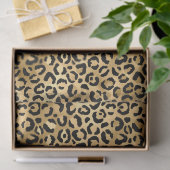Papier Mousseline Burgundy et Gold Leopard Series Design 7 (Cadeau)