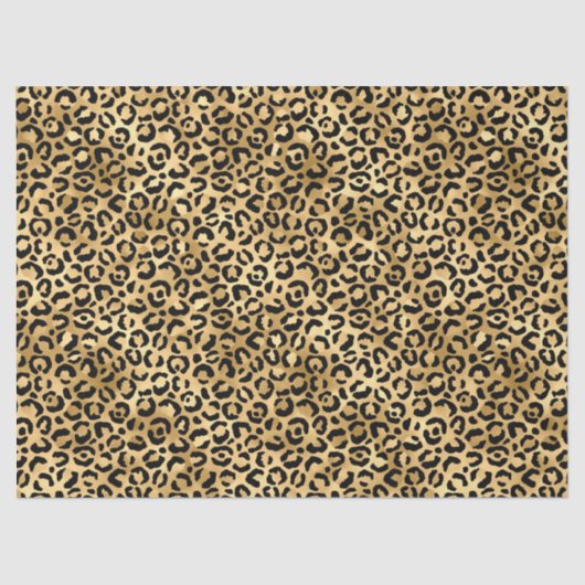 Papier Mousseline Burgundy et Gold Leopard Series Design 7 (Recto)