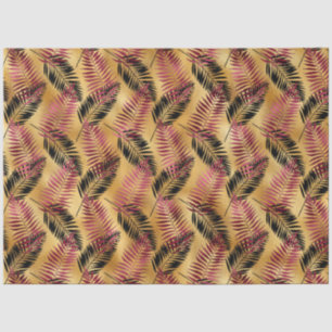 Papier Mousseline Burgundy et Gold Tiger Series Design 5