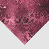 Papier Mousseline Burgundy Glam Foil Parties scintillant Damask (Détail)