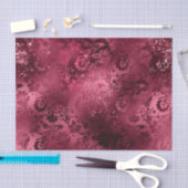 Papier Mousseline Burgundy Glam Foil Parties scintillant Damask (Artisanat)