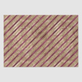 Papier Mousseline Burgundy Gold Parties scintillant Stripes (Recto)