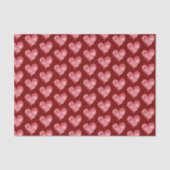 Papier Mousseline Burgundy Red Flame Hearts Valentine's Day (Recto)