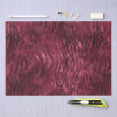 Papier Mousseline Burgundy Red Zebra Print (Artisanat)