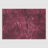 Papier Mousseline Burgundy Red Zebra Print (Recto)