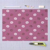 Papier Mousseline Burgundy rose Parties scintillant rouge blanc Bais (Artisanat)