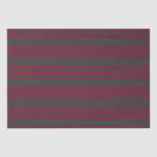 Papier Mousseline Burgundy rouge et charbon de bois cinq bandes moti