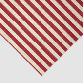 Papier Mousseline Burgundy verticale et rayures de crème (Détail)