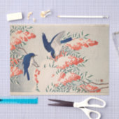 Papier Mousseline Bush et Fly Catchers en neige par Ohara Koson (Artisanat)