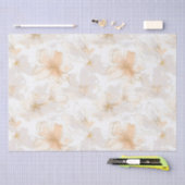 Papier Mousseline Bush et Taupe Modern Art Floral (Artisanat)