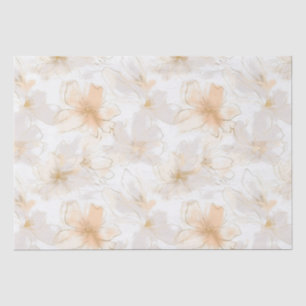Papier Mousseline Bush et Taupe Modern Art Floral