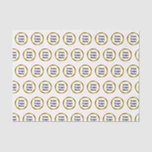 Papier Mousseline Business White and Gold Elegant Votre logo ici