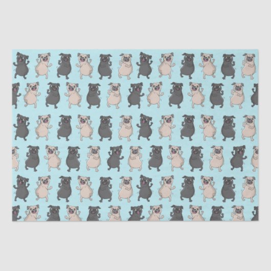 Papier Mousseline Buste de chiot de carlin de dispositif trembleur (Recto)