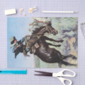 Papier Mousseline « Busting a Bronco » par W Herbert Dunton (Artisanat)