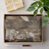 Papier Mousseline Butterfly & Floral, Botanical Oval Arrangement (Cadeau)