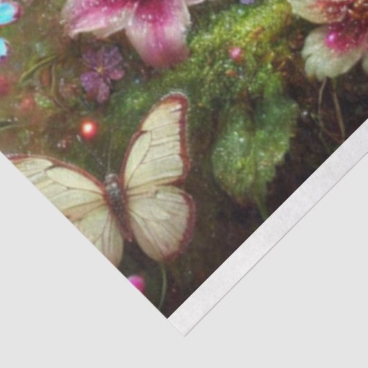 Papier Mousseline Butterfly Garden Kitten Dreams Decoupage (Détail)