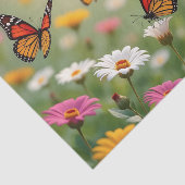 Papier Mousseline Butterfly Meadow Seamless Pattern Vibrant Flowers (Détail)