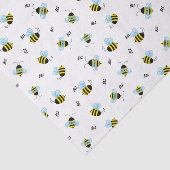 Papier Mousseline Buzzing Bees mignonne Garden Bug Imprimer (Détail)