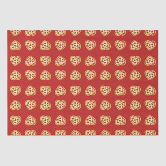 Papier Mousseline C’est plus une pizza Mon coeur Valentines Day (Recto)