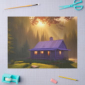 Papier Mousseline Cabine de journal violet lors de la désactivation  (Artisanat)