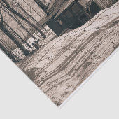 Papier Mousseline Cabine d'érable noir et blanc (Détail)