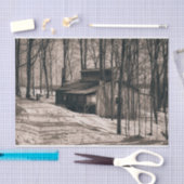 Papier Mousseline Cabine d'érable noir et blanc (Artisanat)