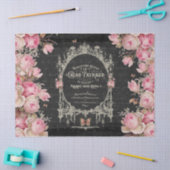 Papier Mousseline Cacao Chaud et Rose Papillons roses Découpage (Artisanat)