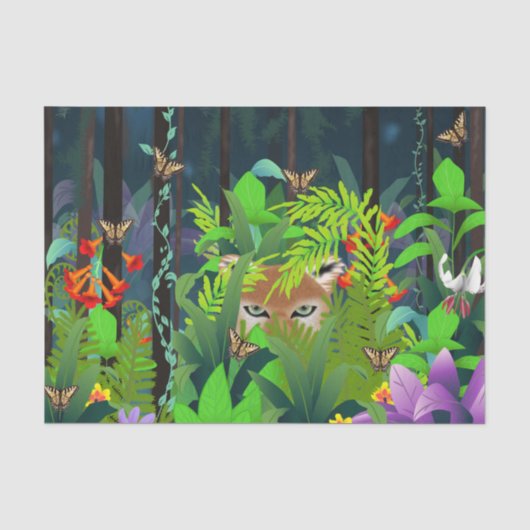 Papier Mousseline Caché Dans Le Foliage (Recto)