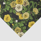 Papier Mousseline Caché en rose, jaune et vert (Détail)