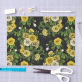 Papier Mousseline Caché en rose, jaune et vert (Artisanat)