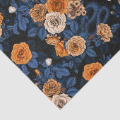Papier Mousseline Caché en rose, orange et bleu (Détail)