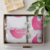 Papier Mousseline Cachet rose accroché à une branche (Cadeau)