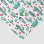 Papier Mousseline cactus and ladybutern pattern (Détail)