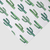 Papier Mousseline Cactus aquarelle. Motif cactus verts. Moderne (Détail)